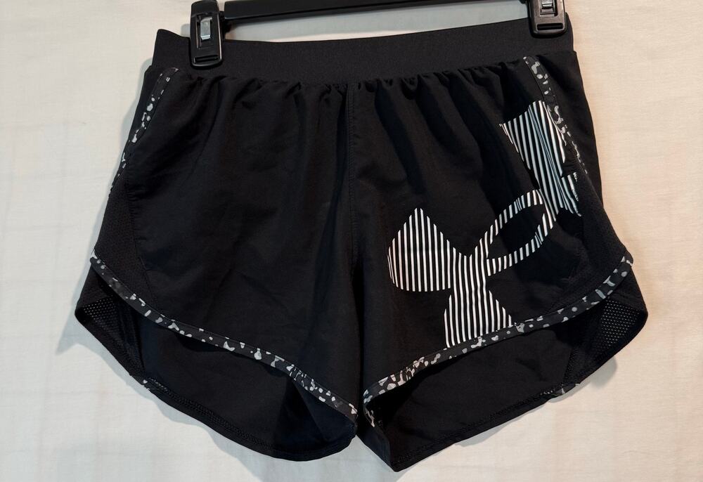 Women's Under Armour Shorts Fly-By 2.0 Black running XSmall loose fit Workout